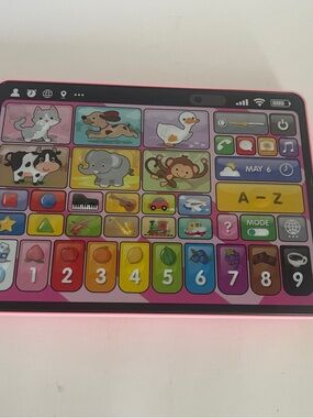 Interactive Pink Kids Learning Tablet - Animal & Number Sounds